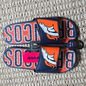 NFL Football Denver Broncos Flip Flops XL 13 - 14 Sandals Shoes Slip Ons